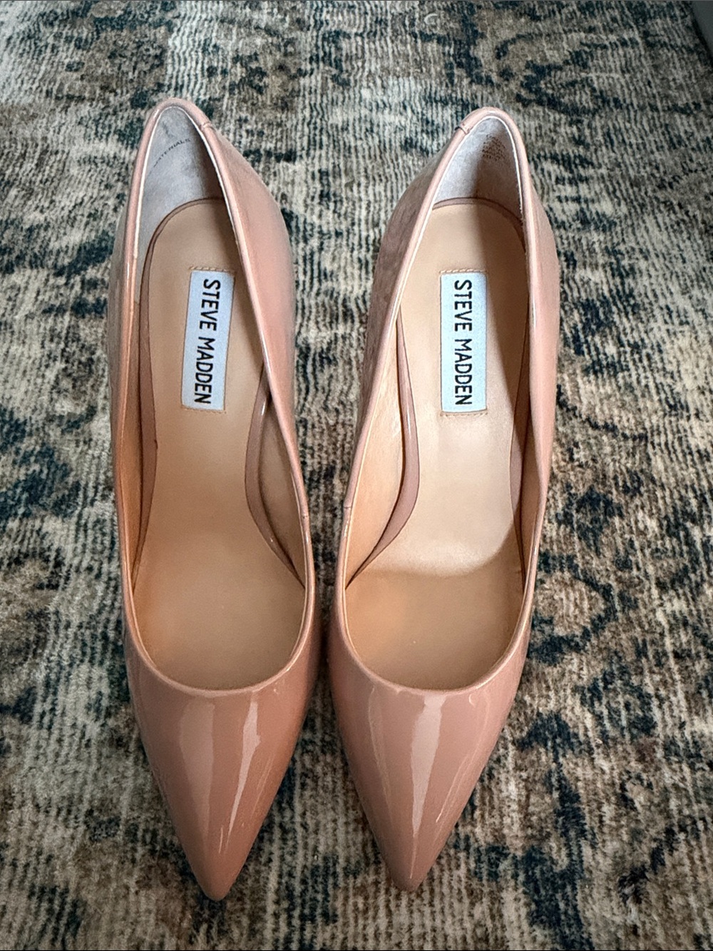 Steve Madden Blush Patent Pointed-Toe Pumps